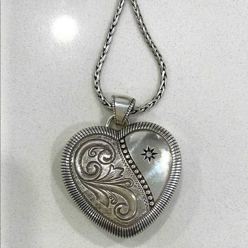 BRIGHTON Silver Loving Heart Locket Necklace
LIKE NEW